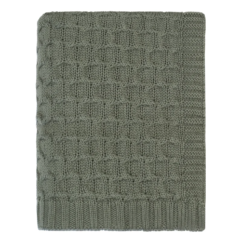 The Grey Circle Knit Throw