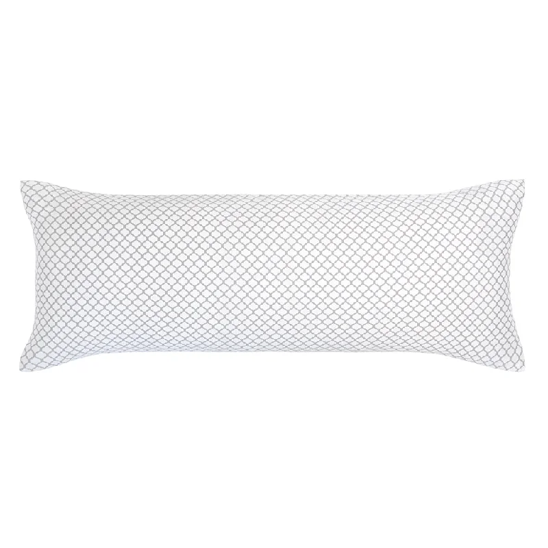 The Grey Cloud Extra Long Lumbar Throw Pillow