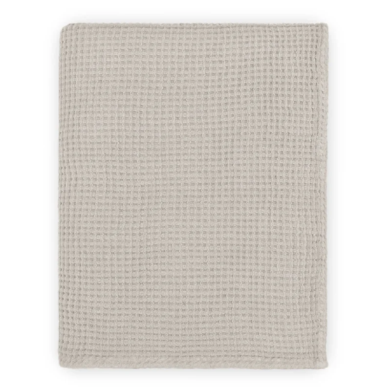 The Light Grey Waffle Throw Blanket