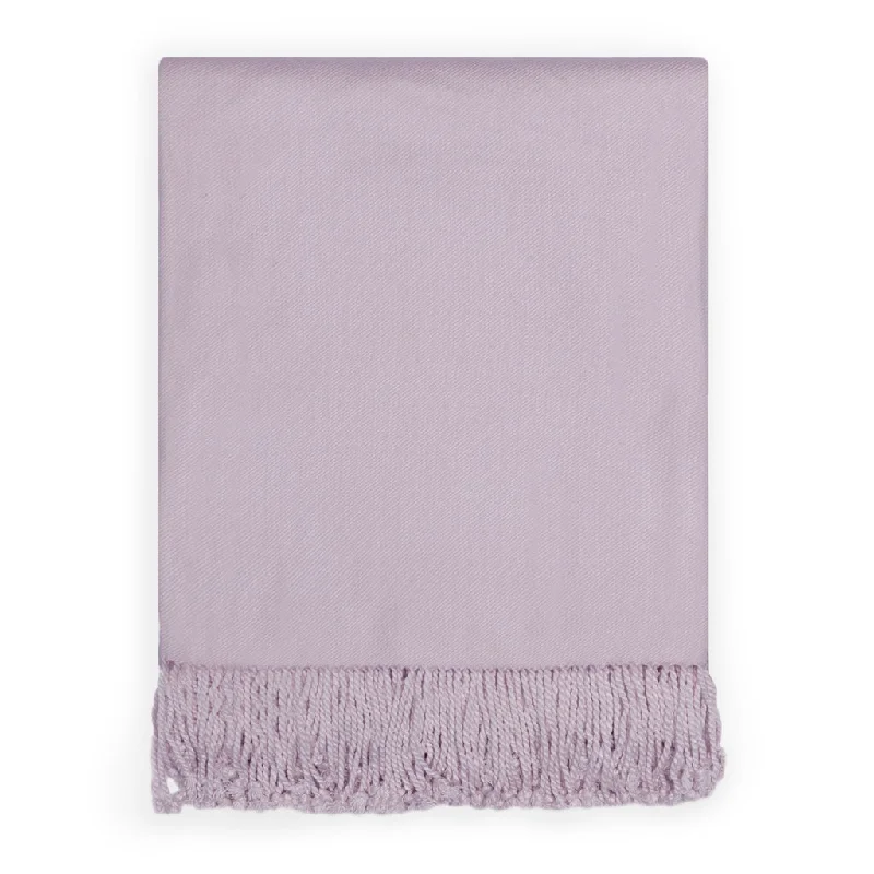 The Lilac Fringed Throw Blanket