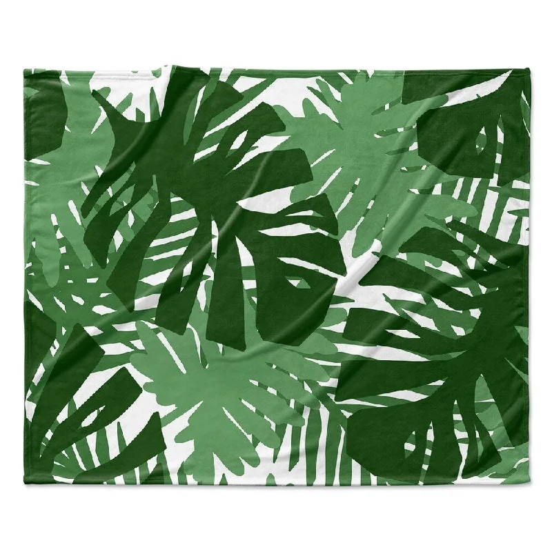 TROPICAL LEAVES Ultra Soft Baby Blanket By Kavka Designs - 40X30