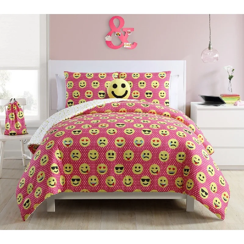 VCNY Home Facey Emoji Comforter Set