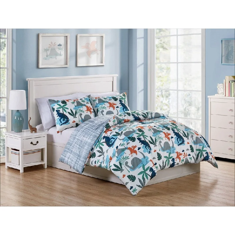 VCNY Home Land of Time Dinosur Comforter Set - Multi-color