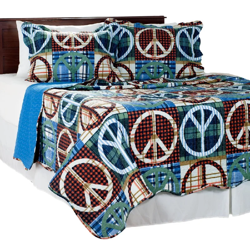 Windsor Home 2 Piece Peace Twin Size Quilt Set