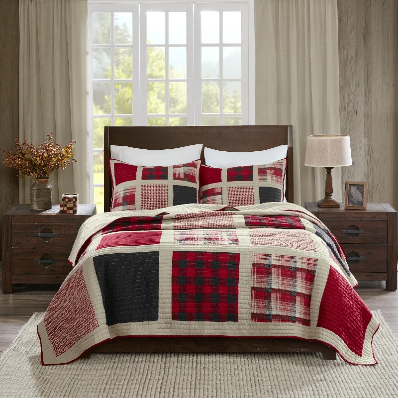 Woolrich Huntington Red 100-percent Cotton Oversized Quilt Mini Set