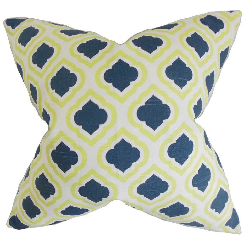 Abijah Geometric Euro Sham Yellow Blue