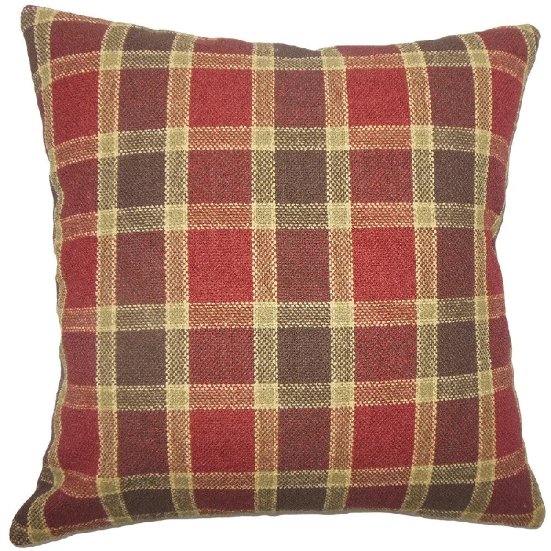 Barton Plaid Euro Sham Red