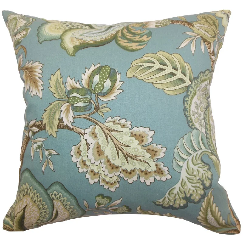 Bryda Floral Euro Sham Turquoise