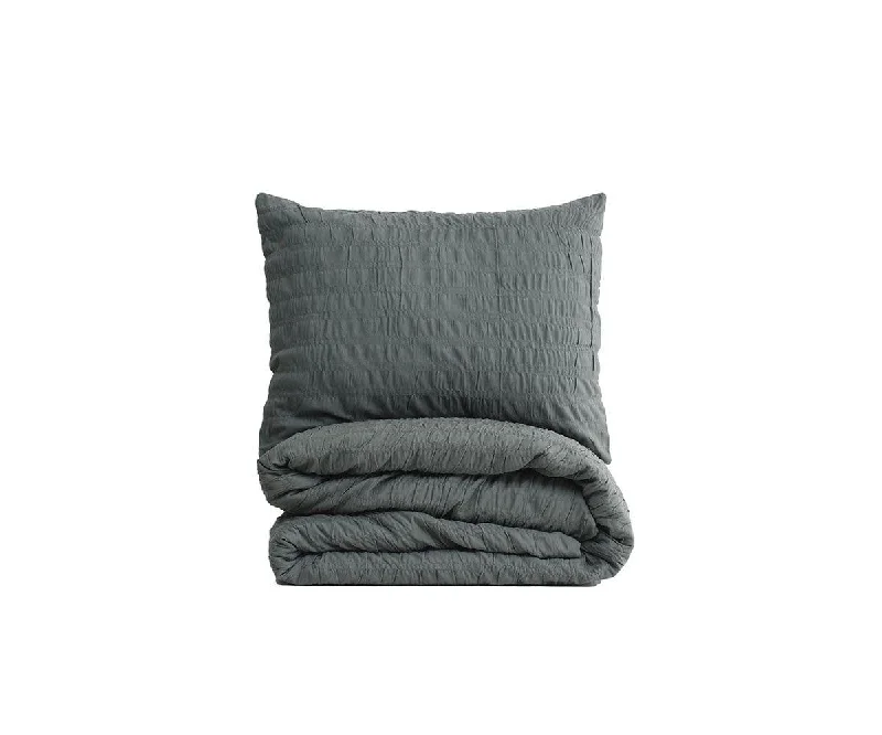 Gathered Textures Duvet Cover + Sham Set