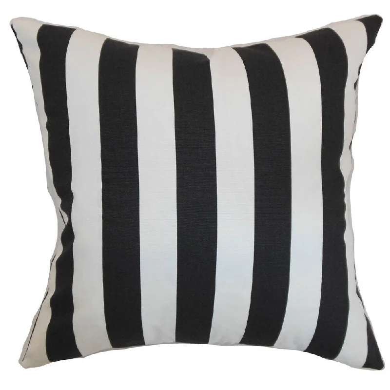 Ilaam Stripes Euro Sham Black Natural