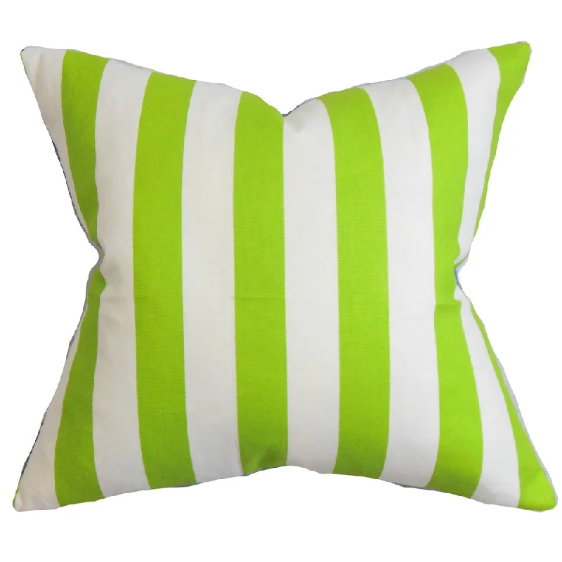 Ilaam Stripes Euro Sham Chartreuse White