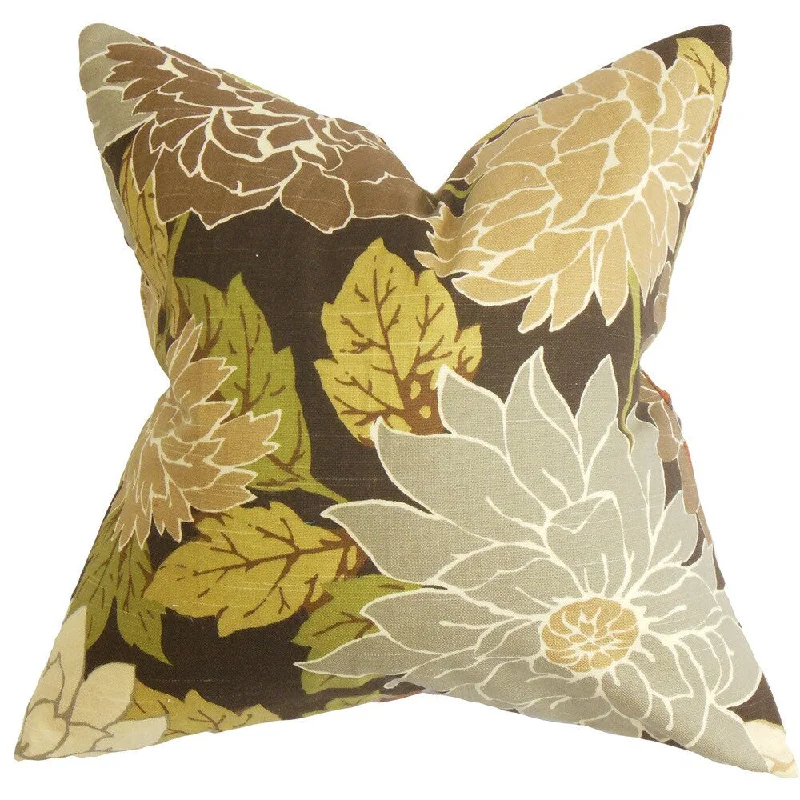 Kerensa Floral Euro Sham Brown