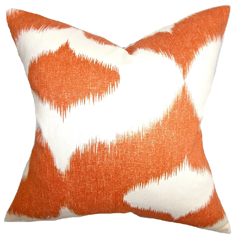 Leilani Ikat Euro Sham Bright Orange