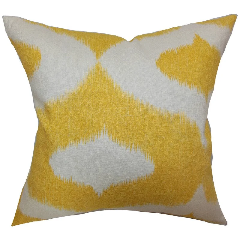 Leilani Ikat Euro Sham Yellow