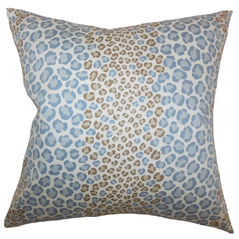 Mailys Animal Print Euro Sham Blue Brown