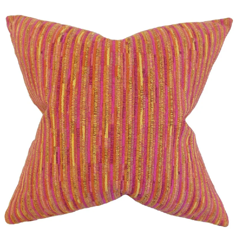 Qiturah Stripes Euro Sham Pink