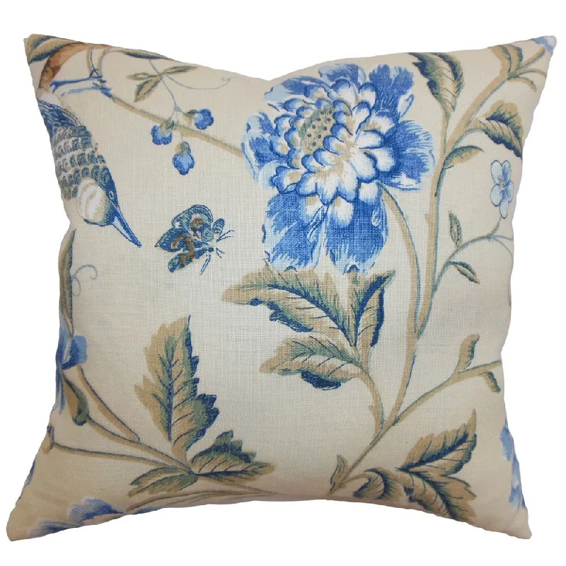 Regina Floral Euro Sham Blue Green