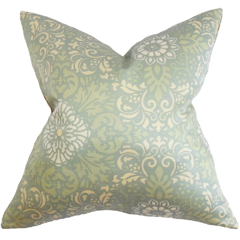 Sefarina Floral Euro Sham Green