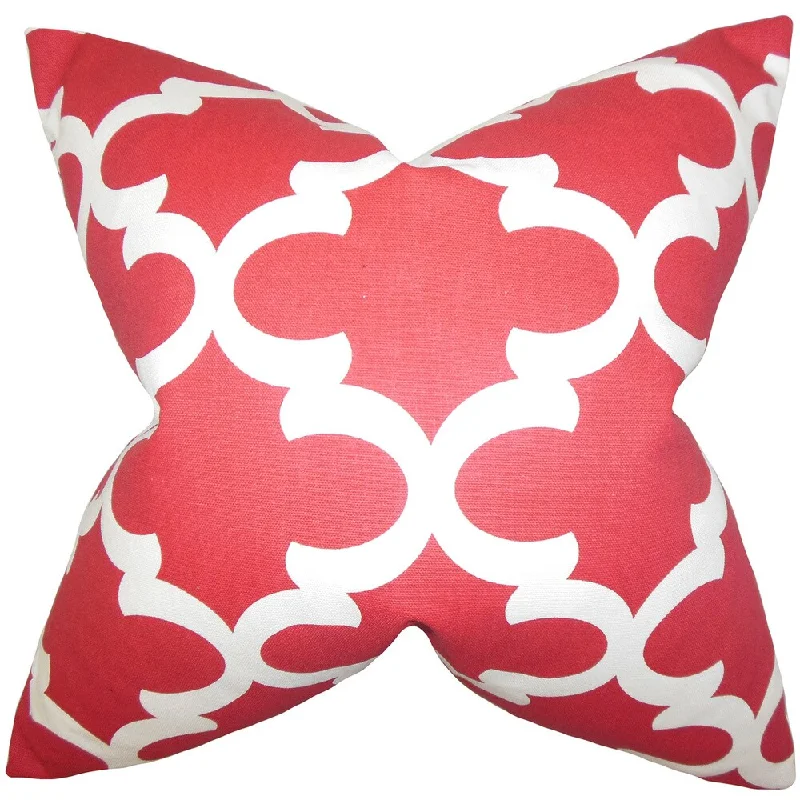 Titian Geometric Euro Sham Red