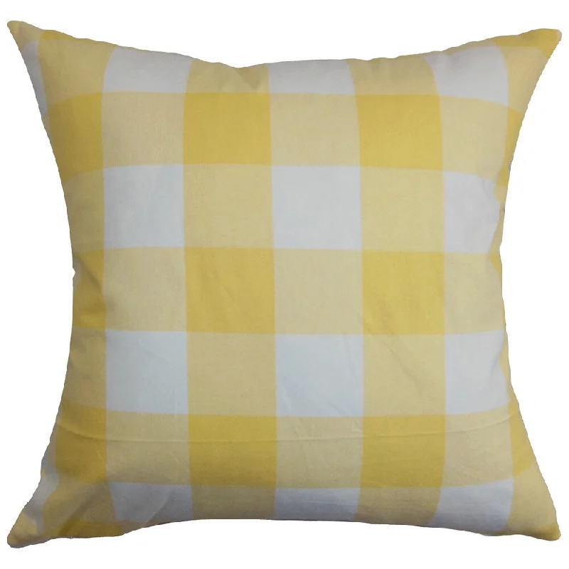 Vedette Yellow Plaid Euro Sham