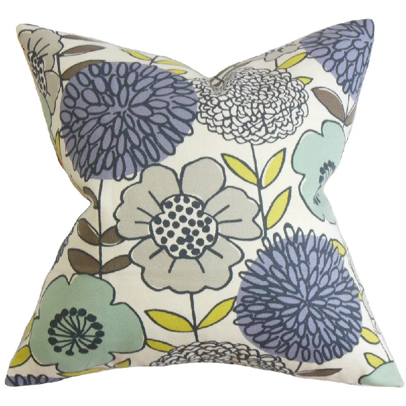 Veruca Floral Euro Sham Blue