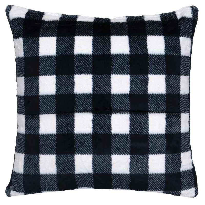 Wooded River Checkers Snow Euro Sham