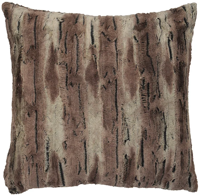 Wooded River Pewter Fox Cuddle Fur Euro Sham